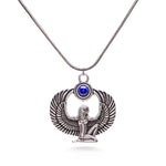 ISIS Pendant w/ Lapis, antiqued silver